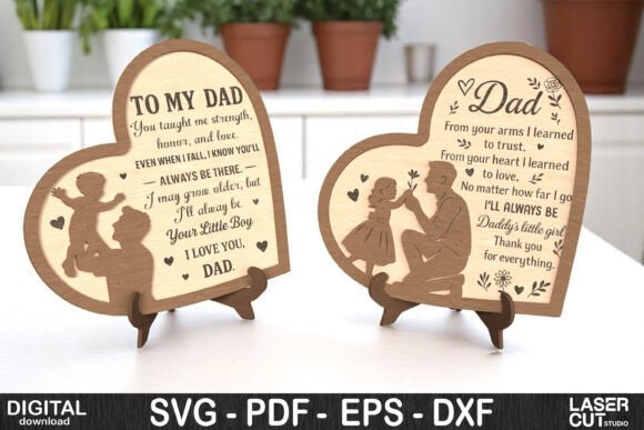 Letrero De Corazon Para Papa Creativo Digital